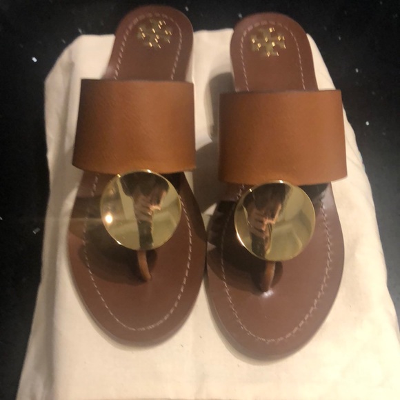 Tory Burch 8.5 Patos Disk 45MMSandal Calf Leather